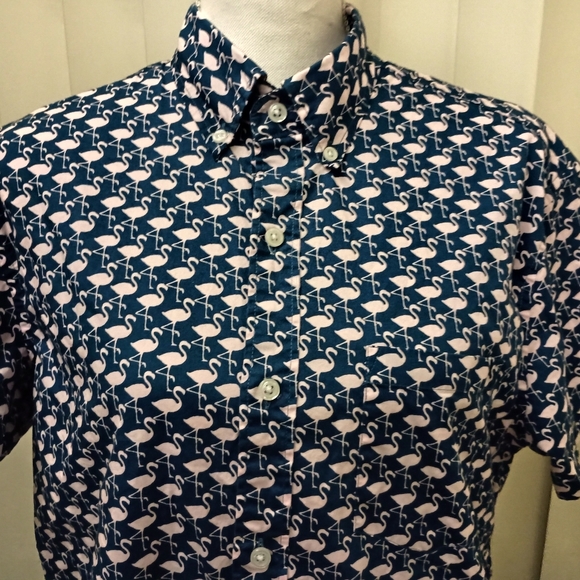 J. Crew Flamingo Shirt Slim M - Picture 2 of 5